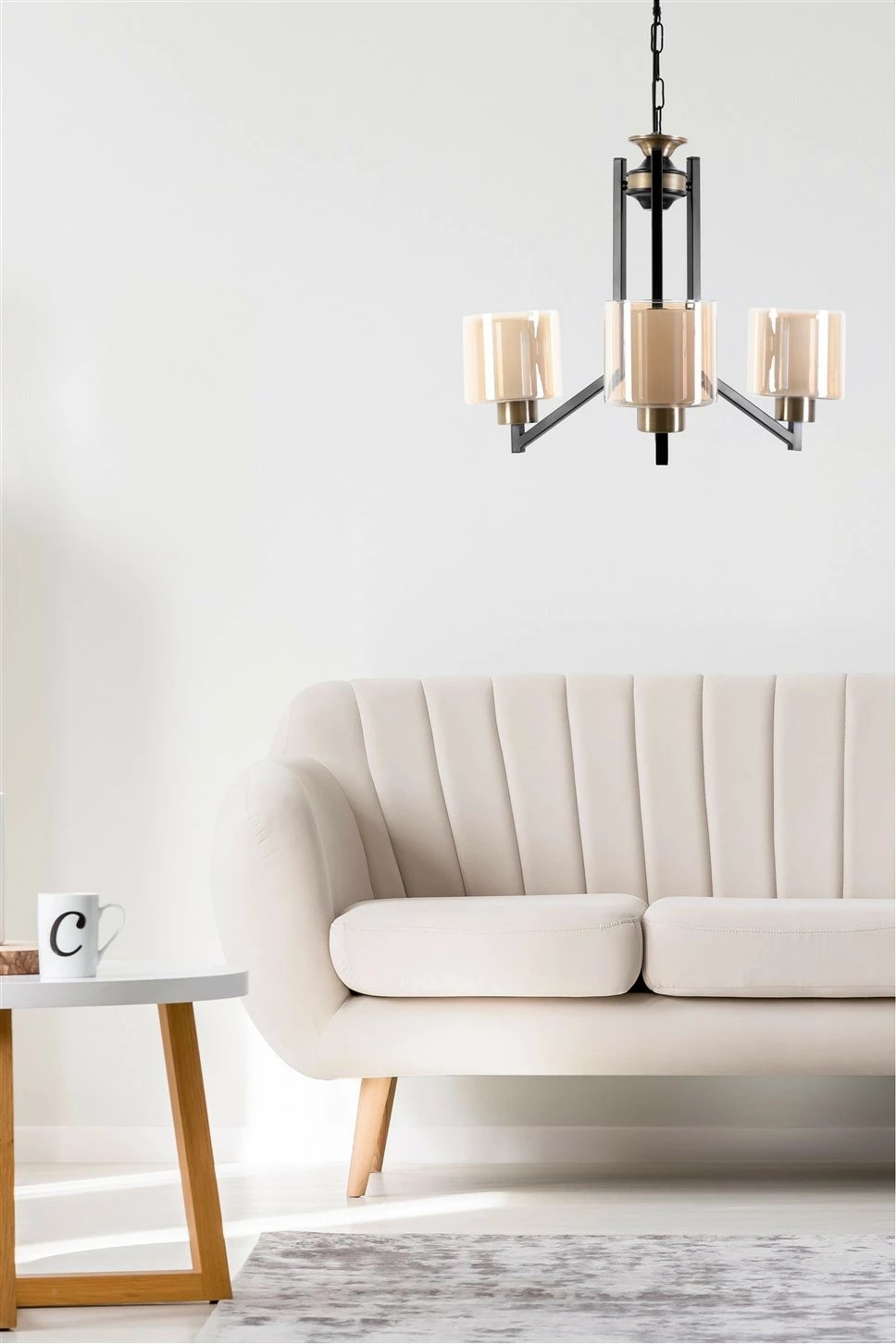 Llambë tavani Opviq, model 8502-3, ngjyrë e zezë dhe bakri