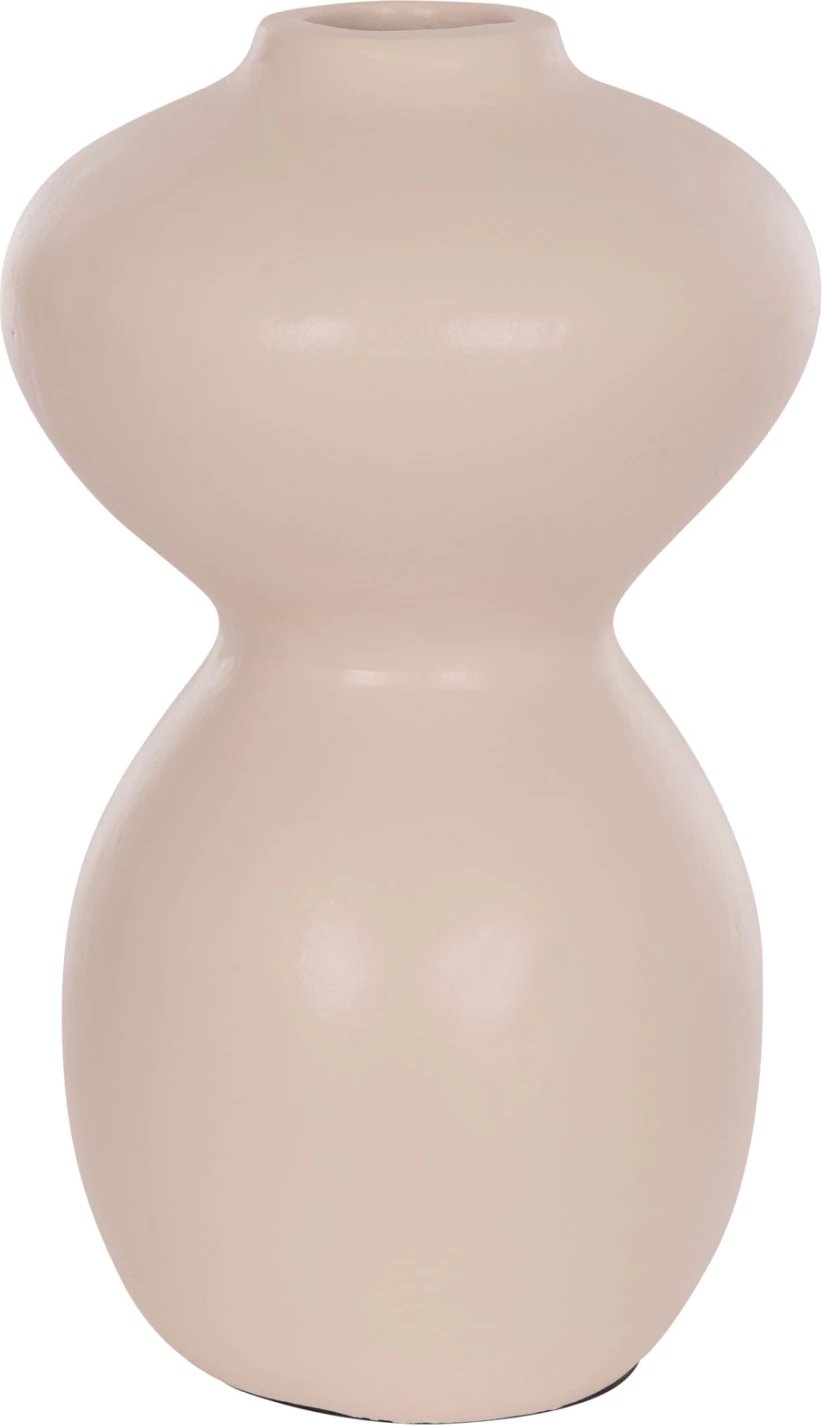 Vazo dekorative tavoline NELLY, terrakotë, ngjyrë krem e bardhë, FH4669.02, 22x35cm