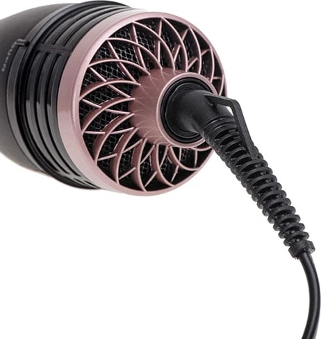 Stilues flokësh 2‑në‑1, Adler AD 2026, 1200W, 2 temperatura, goditje e ftohtë, 2 koka rrotulluese (21mm, 38mm), kabllo 1.8m, prizë C, e zezë/rozë e artë