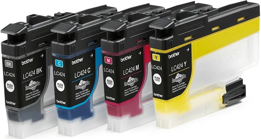 Toner Brother LC424VAL, 4 copë, 750 faqe, Multipak, Ngjyrë e zezë, Cian, Magenta, Verdhë Toner Brother LC424VAL, 4 copë, 750 faqe, Multipak, Ngjyrë e zezë, Cian, Magenta, Verdhë
