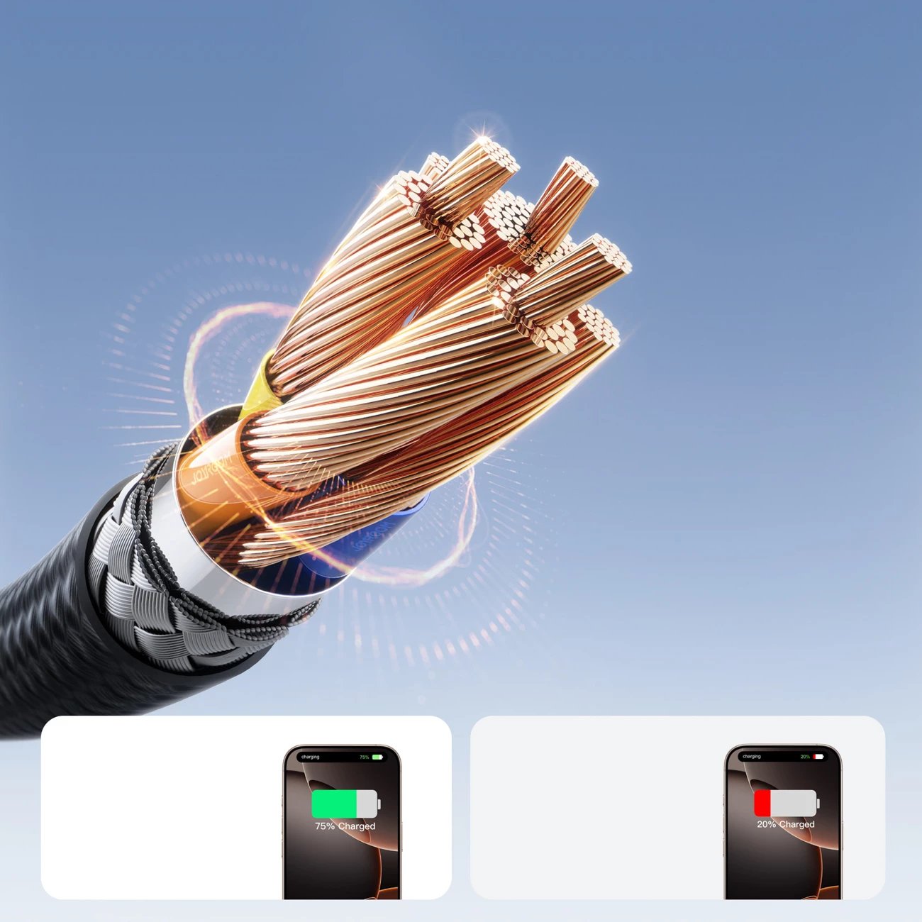 Kabllo USB-C në USB-C Joyroom S-A28 Flash Series, 2m, 60W, e zezë