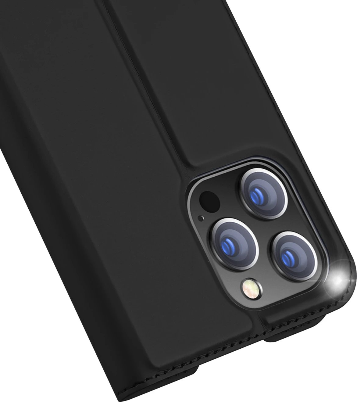 Mbështjellës Dux Ducis Skin Pro për iPhone 14 Pro Max, me kapak, i zi Mbështjellës Dux Ducis Skin Pro për iPhone 14 Pro Max, me kapak, i zi