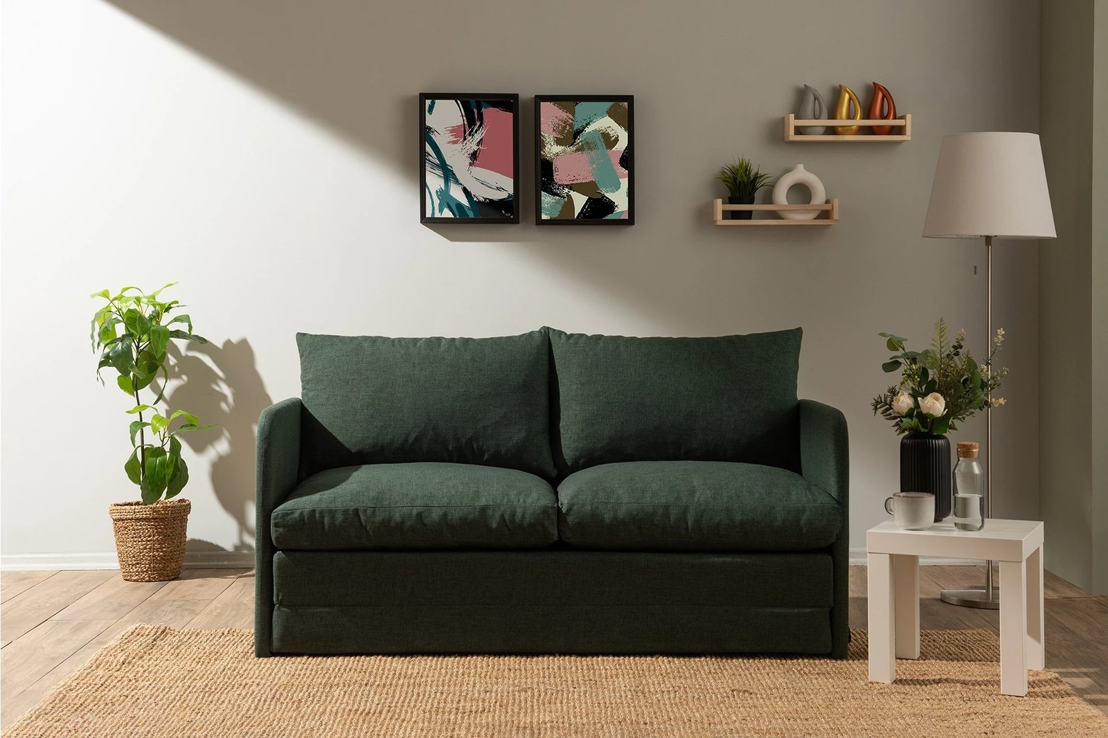 Divan-krevat dy ulës, ngjyrë e gjelbër, Saga XL, Atelier del Sofa