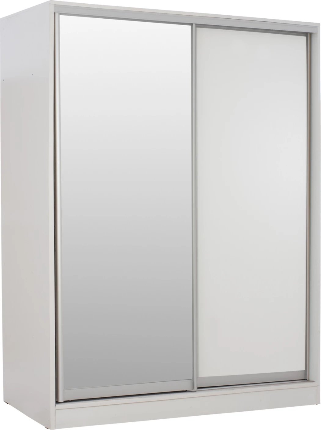 Dollap me dyer rrëshqitëse me pasqyrë, bardhë, FH2434.03, 160x60x210 cm