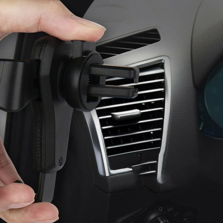 Mbajtës telefoni për veturë Hurtel H01, për grilë ventilimi, i zi Mbajtës telefoni për veturë Hurtel H01, për grilë ventilimi, i zi