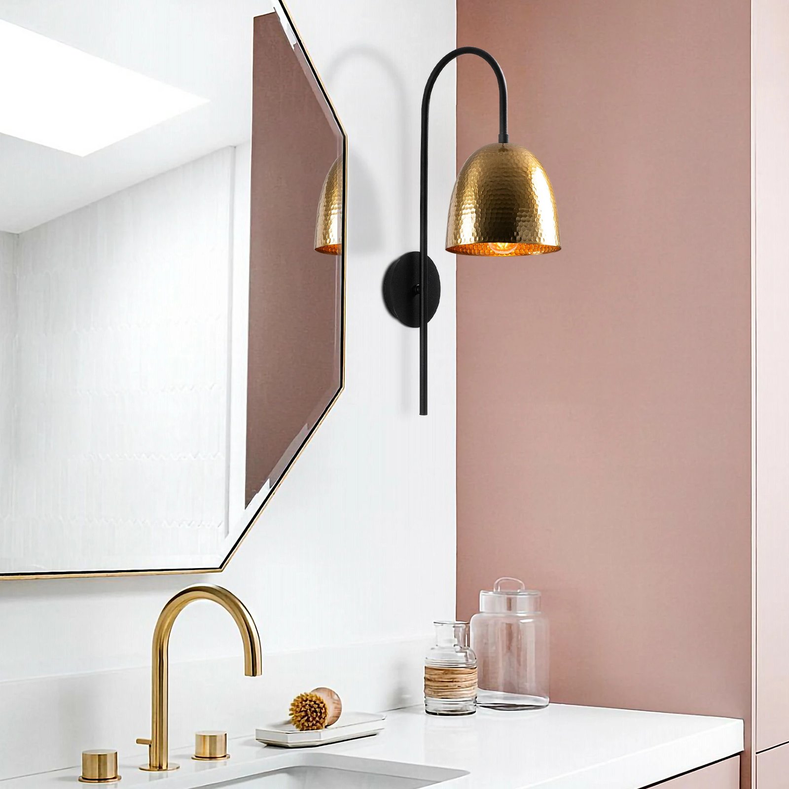 Llambë muri Opviq, Tattoo - 3321, ngjyrë e zezë, vintage, 16x24cm, lartësi 57cm Llambë muri Opviq, Tattoo - 3321, ngjyrë e zezë, vintage, 16x24cm, lartësi 57cm