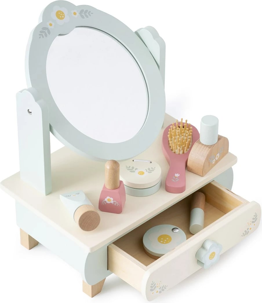 Tavolinë grimi lodër prej druri PROMIS TD02, shumëngjyrëshe