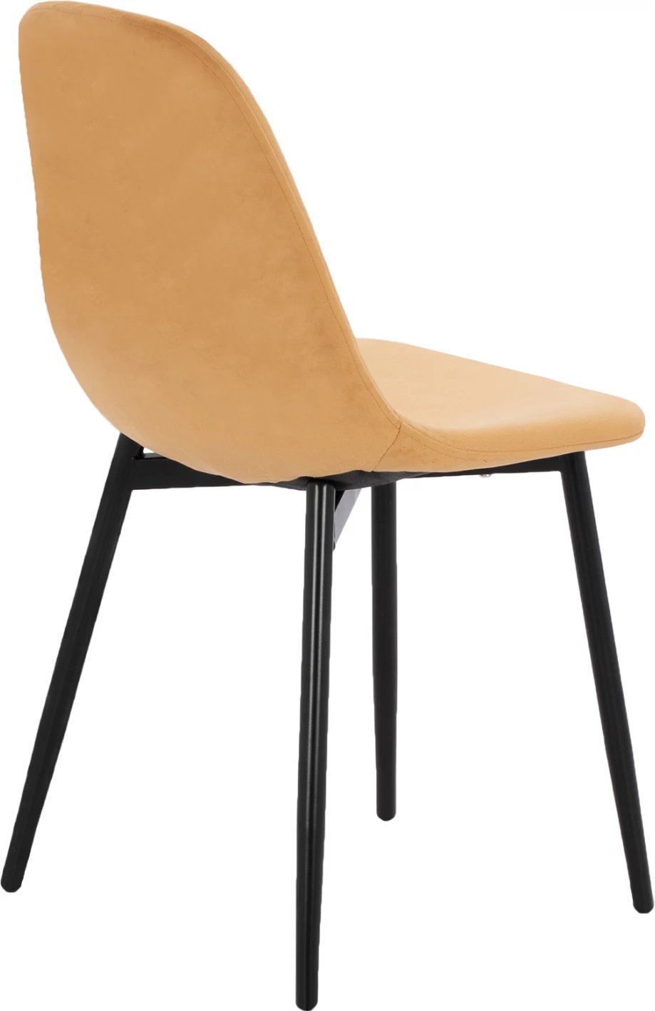 Karrige Leonardo Velvet Gold me këmbë metalike 45x47x87Y cm. ΗΜ00100.09, set prej 4 copë