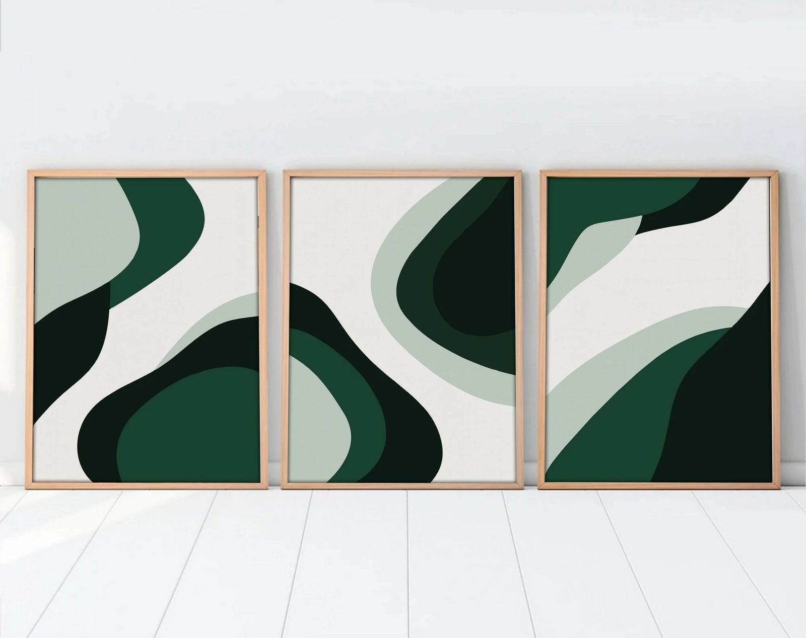 Pikturë dekorative me kornizë, 3 pjesë, Wallity, Huhu204, 50x35cm