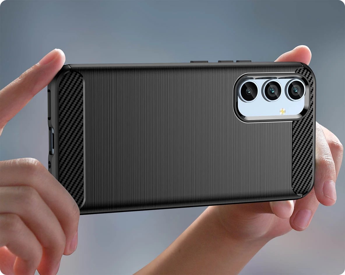 Mbështjellës Hurtel Carbon Case për Samsung Galaxy A54 5G, TPU, i zi