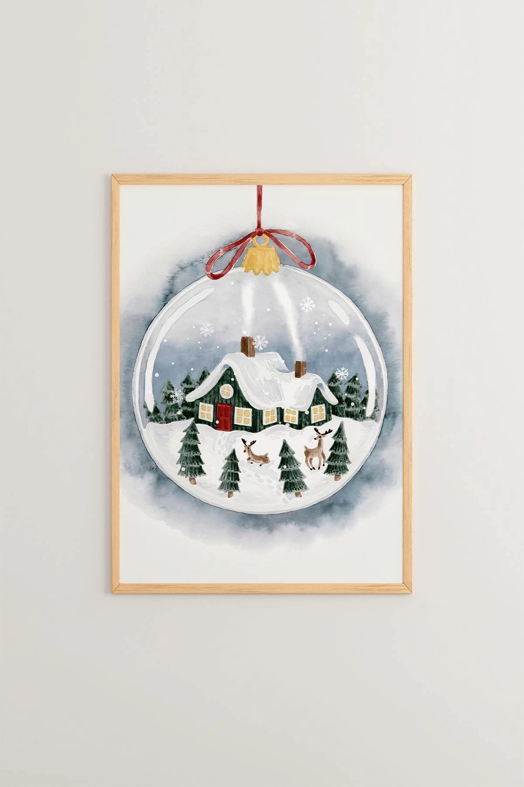 Pikturë dekorative me kornizë, shumëngjyrëshe, Wallity, Nwyearsngmdl65, 33x48cm