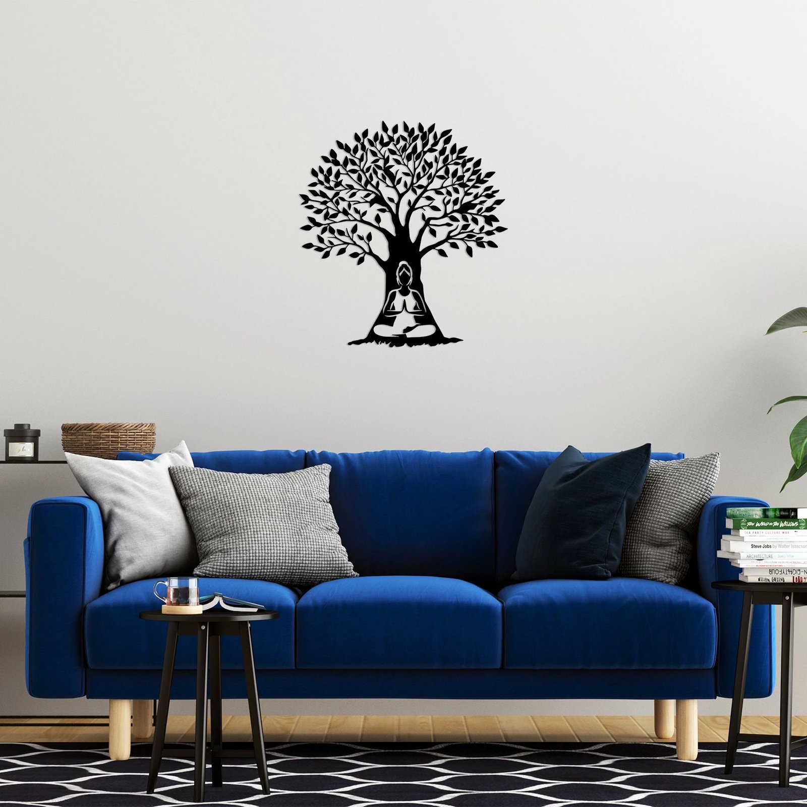 Aksesor dekorativ metalik për mur, Wallity, Yoga 4