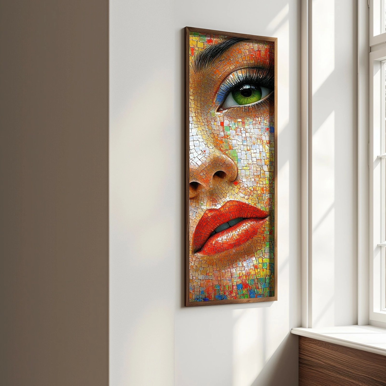 Pikturë dekorative me kornizë MDF, Wallity, EMR084, shumëngjyrëshe