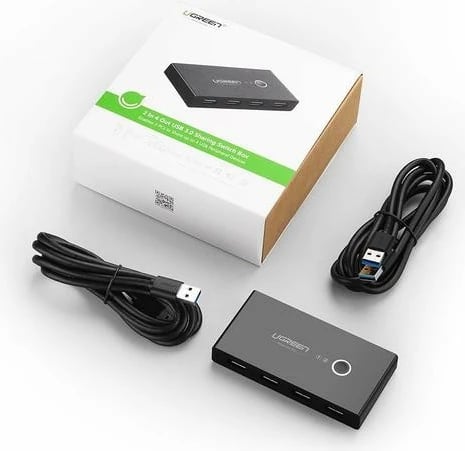 USB hub Ugreen 30768, 6 porta, USB 3.2 Gen 1, 5000 Mbit/s, e zezë