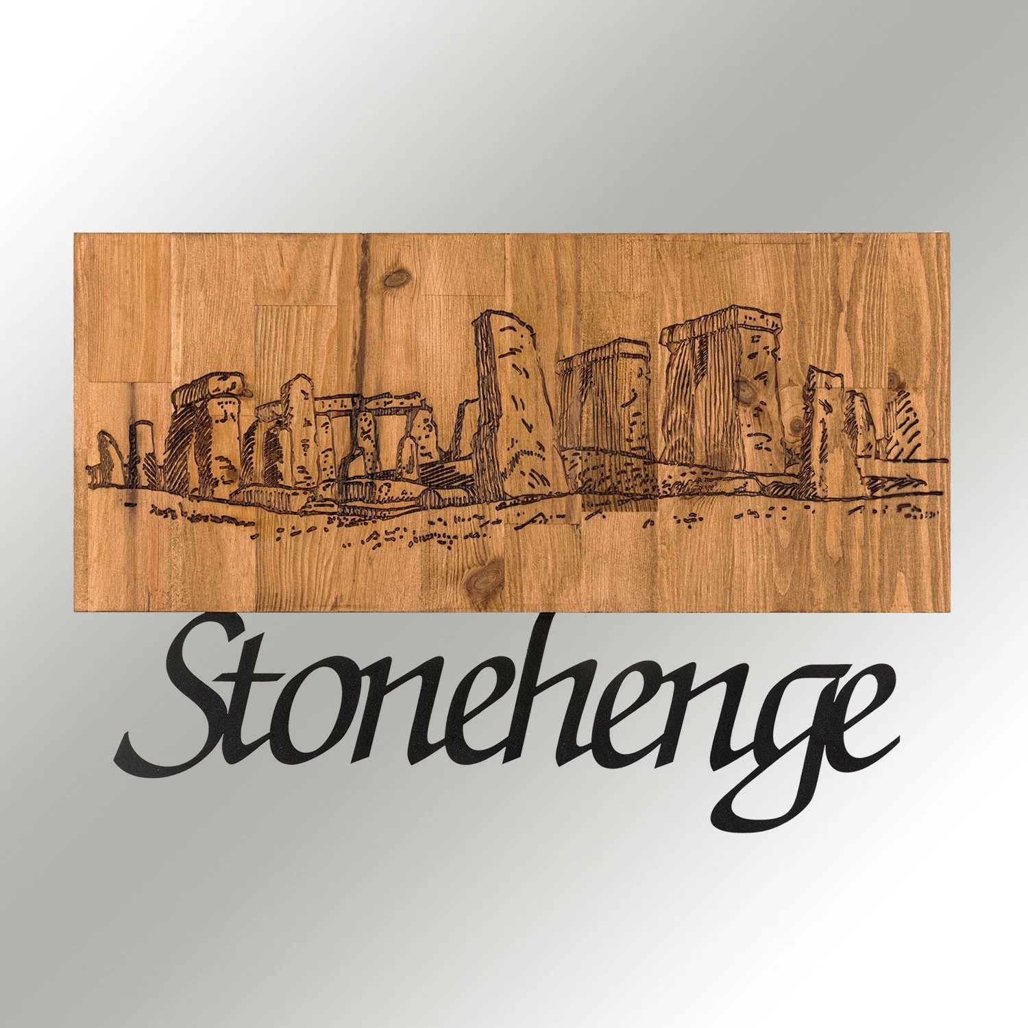 Aksesor dekorativ për mur, dru, Stonehenge, Wallity