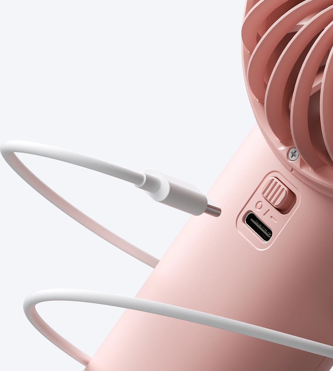 Ventilator dore Jisulife Handheld Fan Life4, 3600mAh, USB-C, Rozë