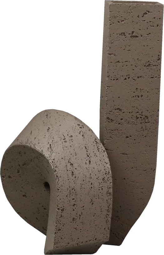 Vazo dekorative SIGNE, polirezine, gri, 19x17x30cm