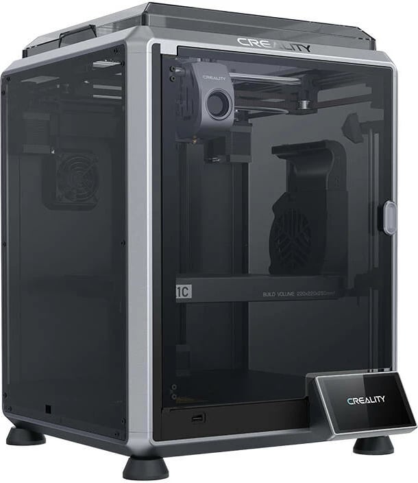 Printer 3D Creality K1C, FDM, shpejtësi 600mm/s, volum 220x220x250mm, i zi