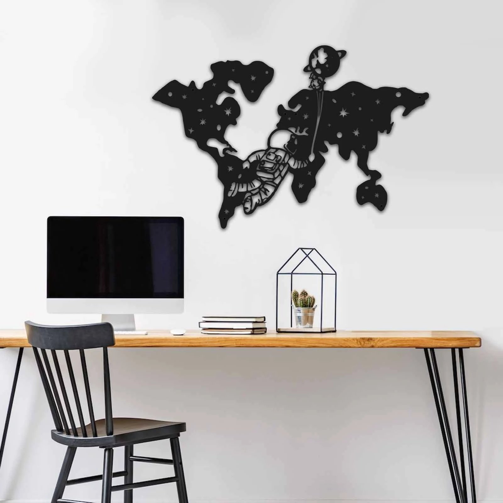 Aksesor dekorativ metalik për mur Wallity, MT - 006