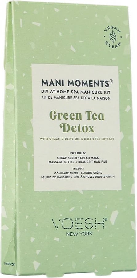 Set për manikyr për femra VOESH Mani Moments Green Tea Detox, 4 copë