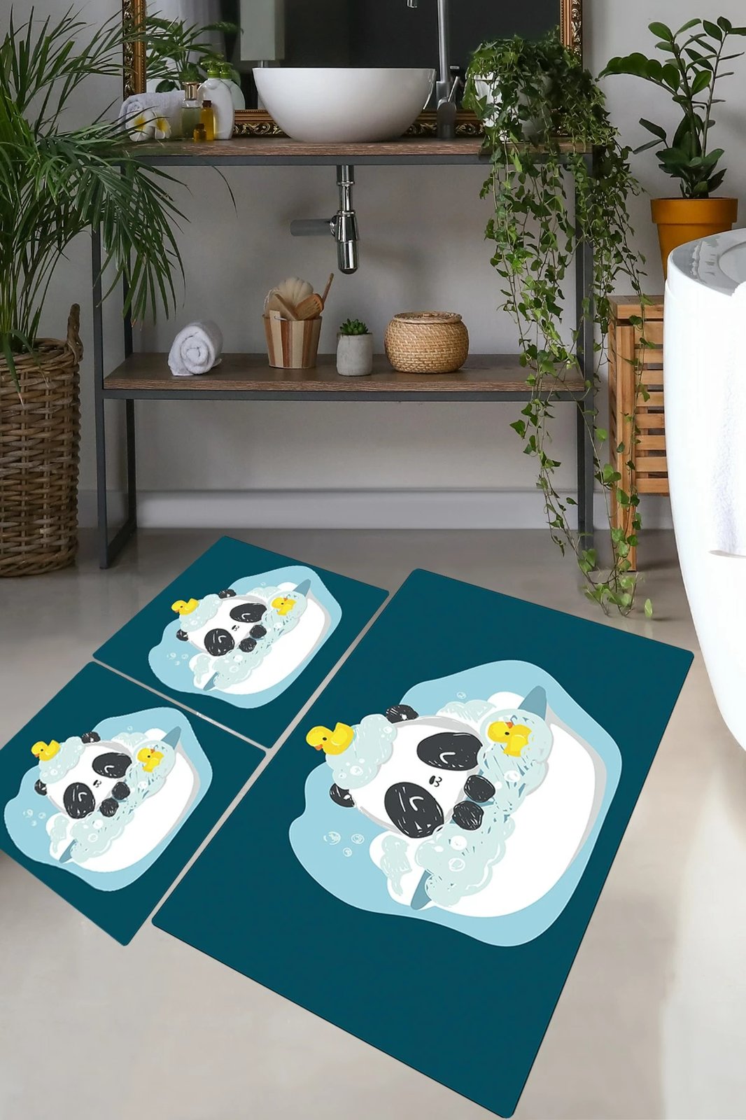 Set tapetash për banjo, Mijölnir, Panda në ujë, 3 copë