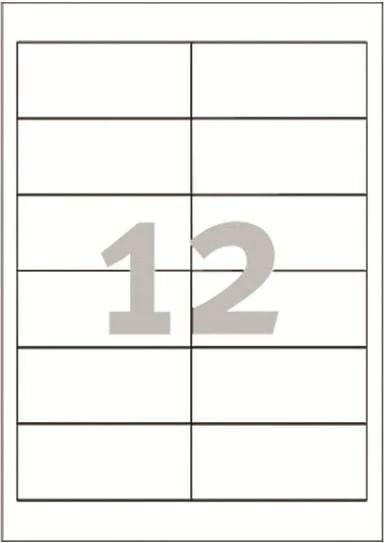 Etiketa ngjitëse, Avery Zweckform, 3659, A4, 97 x 42.3 mm, 100 fletë, bardhë