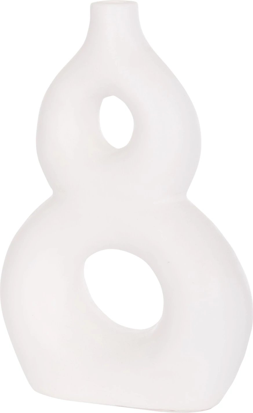 Vazo dekorative tavoline FIORIN, terrakotë e bardhë, FH4666.02S, 21x7.5x31cm