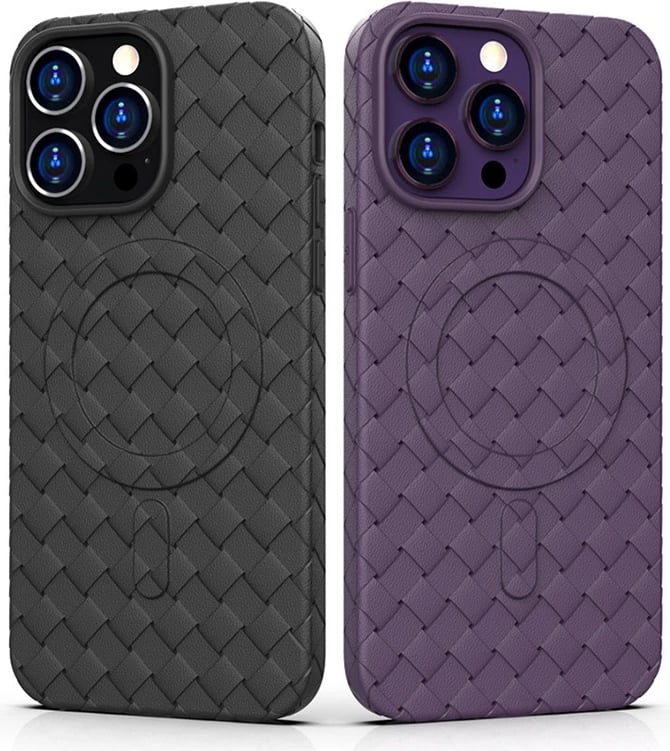 Mbështjellës Hurtel Woven Case për iPhone 15 Pro, MagSafe, vjollcë