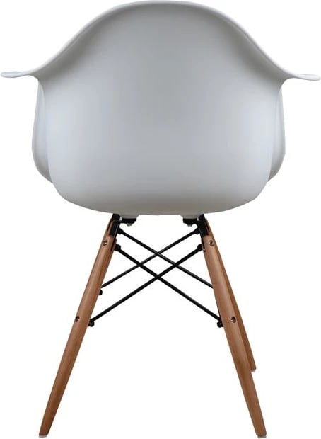 Karrige me krahë, këmbë druri, ngjyrë bardhë, Mirto FH005.01, 64x60x81 cm, set prej 4 copë