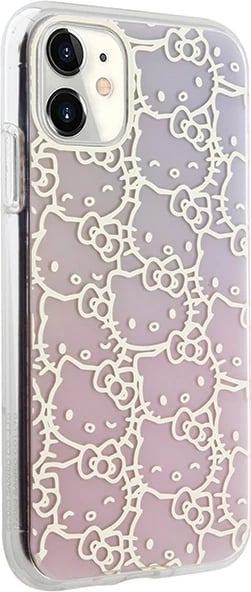 Mbështjellës Hello Kitty IML Gradient Electrop Crowded Kitty Head për iPhone 11/XR, Rozë
