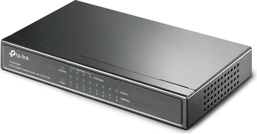 Switch TP-Link 8-Port Gigabit Desktop PoE, Managed, Ethernet (10/100/1000)