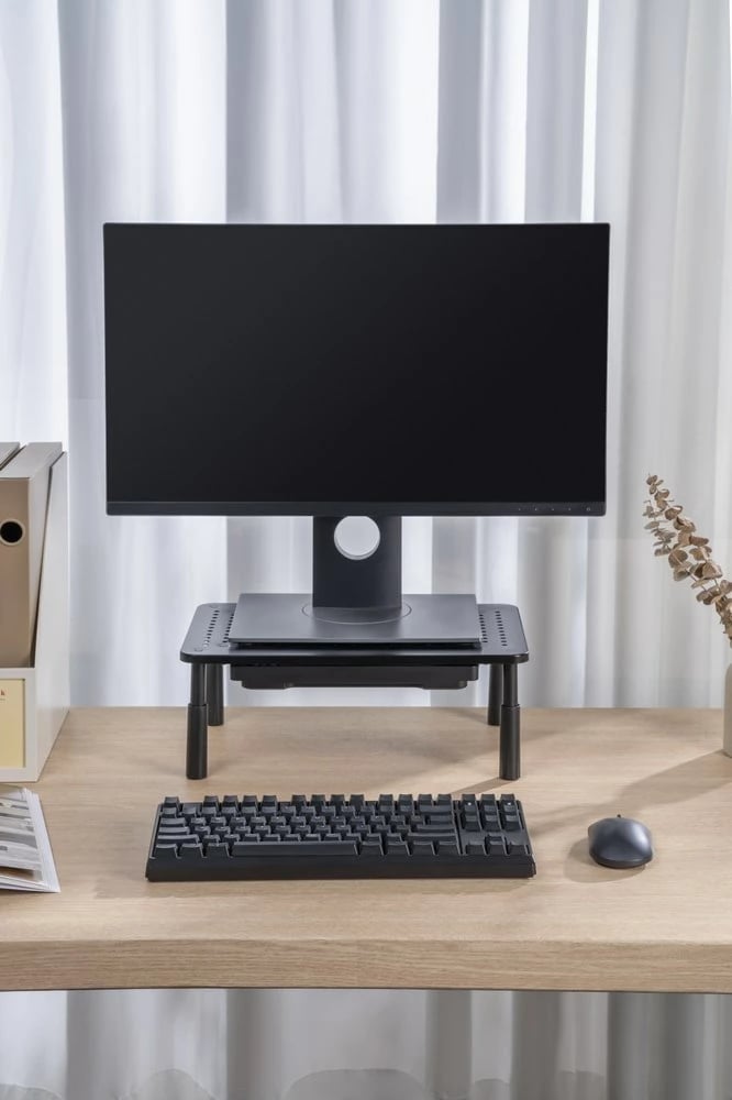 Mbajtëse monitori Gembird MS-TABLE-D-01 me sirtar, e zezë