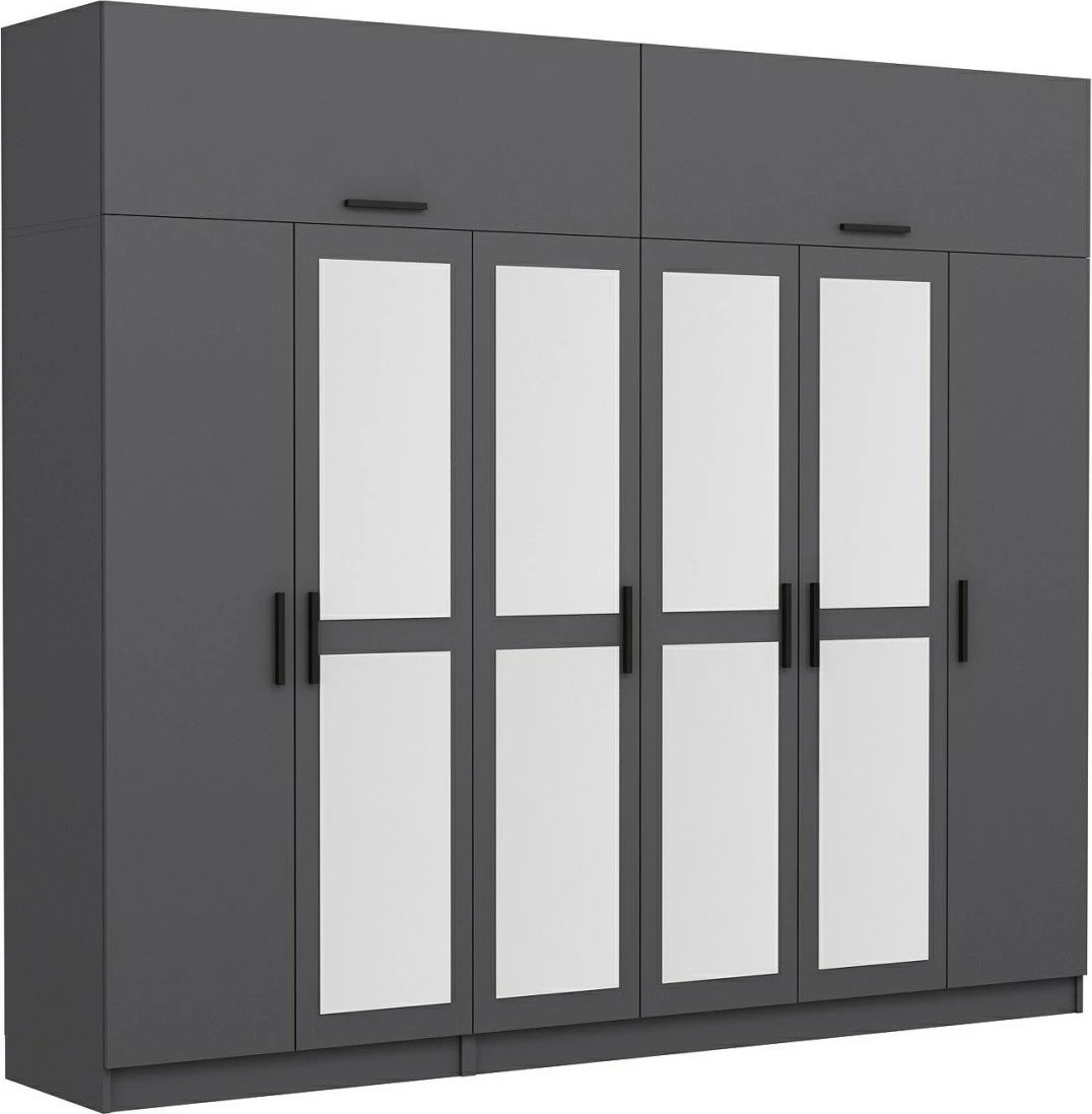Dollap i madh për rroba, ngjyrë antracit, Skye Decor, 5278