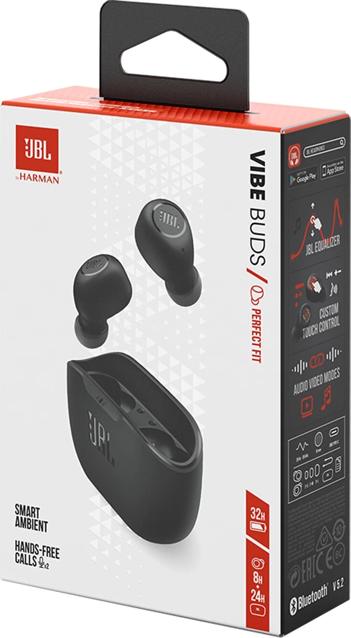 Kufje JBL Wave Buds, pa tela, TWS, të zeza