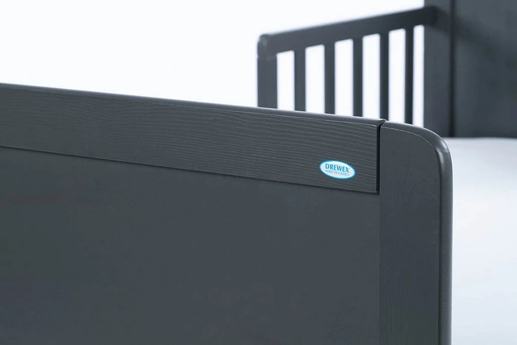 Krevat fëmijësh, DREWEX Olek, 140x70 cm, gri grafit