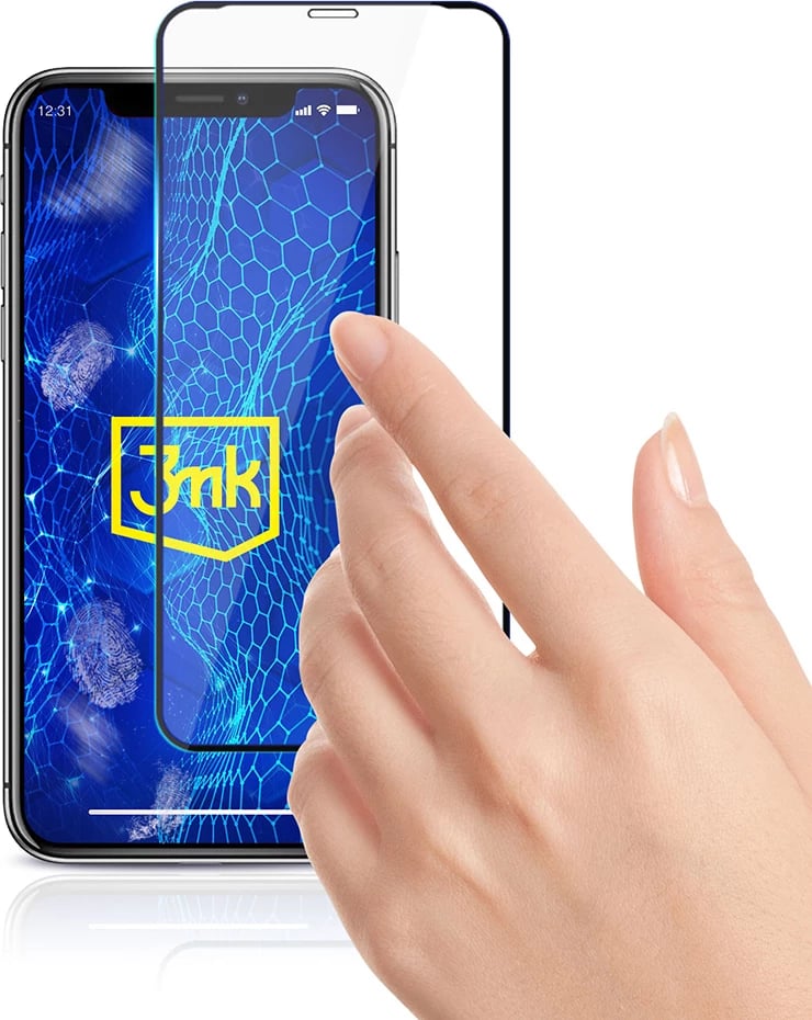 Xham mbrojtës 3mk HardGlass Max Lite për iPhone X, i zi