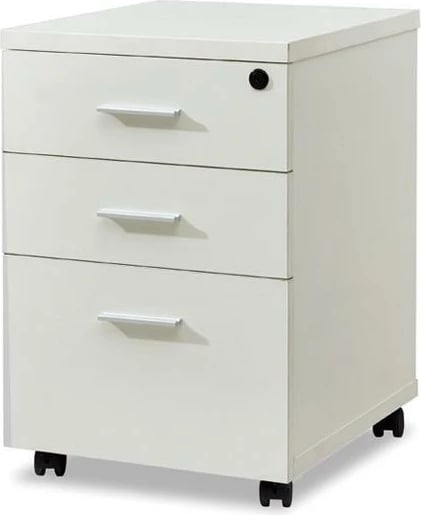 Njësi sirtarësh metalikë Nextdeco me rrota, H60x40x44cm, Bardhë