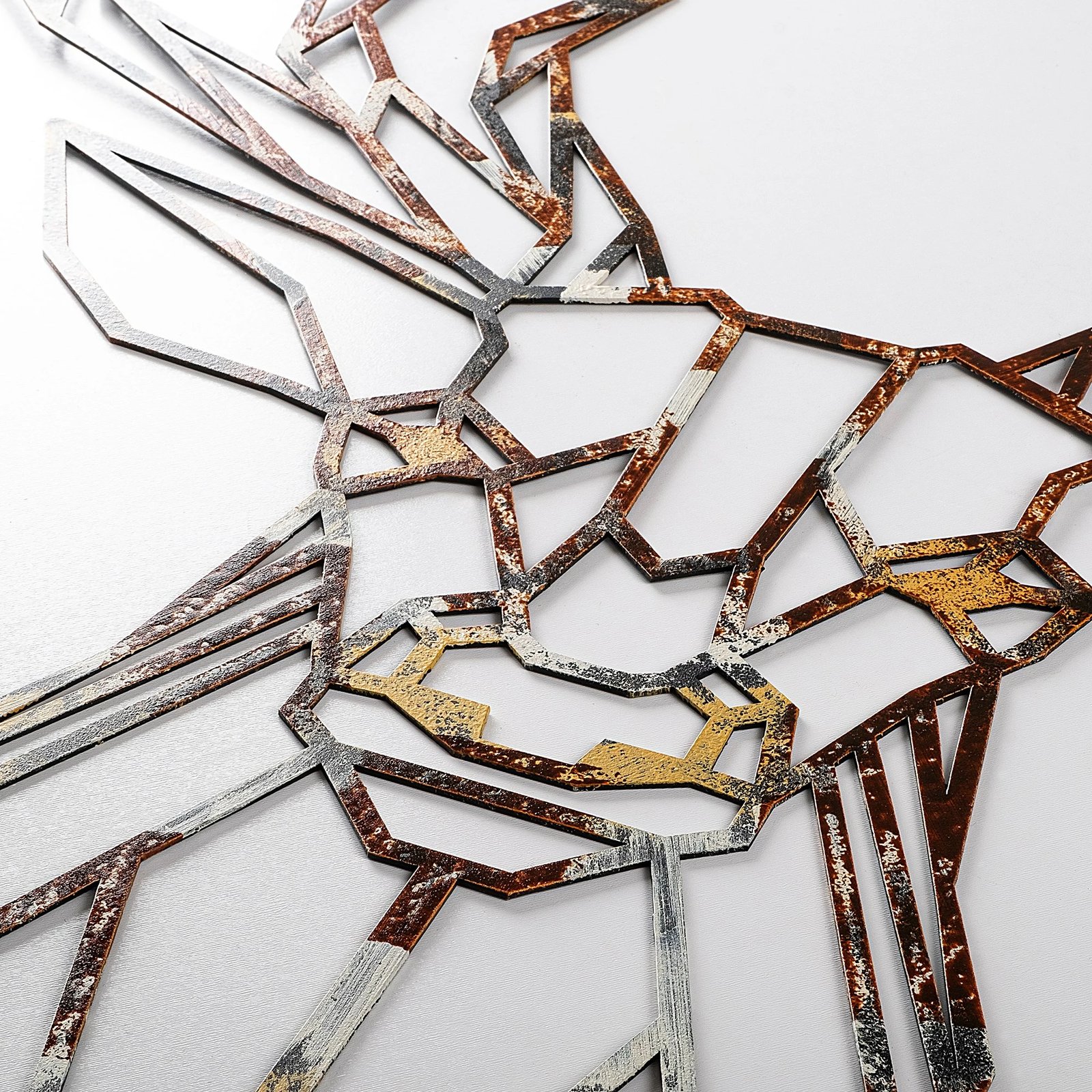 Aksesor dekorativ metalik për mur, Wallity, dreri - 3