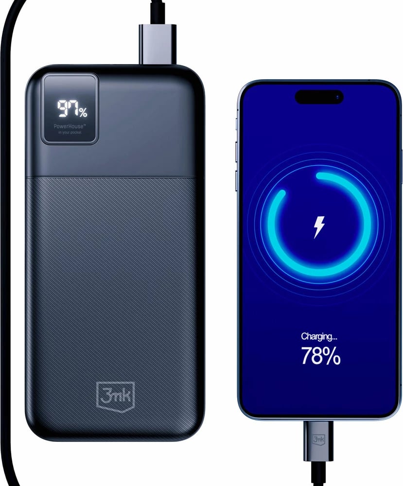 Powerbank 3mk PowerHouse 20,000mAh, 3 porta, Blu