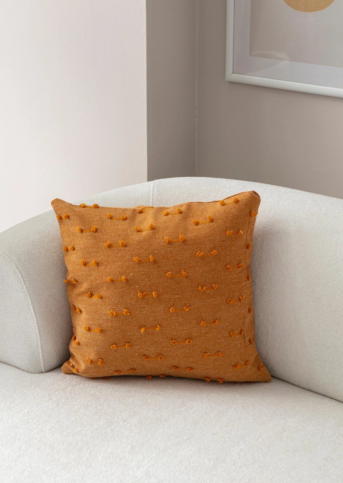 Jastëk dekorativ portokalli, Evila Originals, Tuffet - Orange v6, 43x43cm
