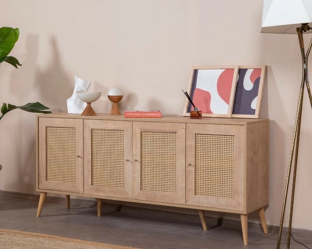 Konsol Calvin, ngjyrë lisi, Skye Decor