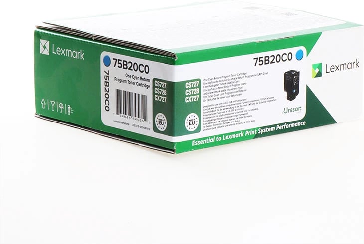 Toner Lexmark 75B20C0 rendiment 10,000 faqe cyan