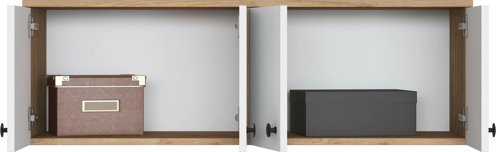 Dollap muri Skye Decor, ngjyrë arre dhe e bardhë, EA143 - 3821