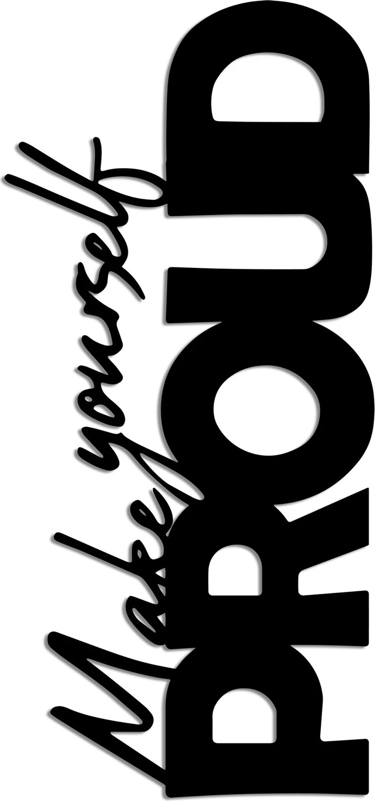 Aksesor dekorativ metalik për mur, Wallity, Make Yourself Proud