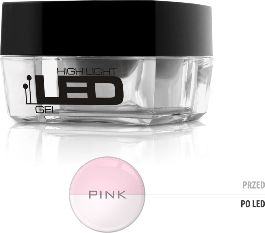 Xhel ndërtues për thonj Silcare High Light Led Gel Pink 30g