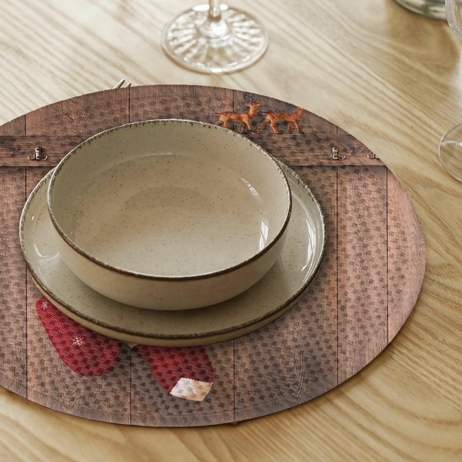 Set nënshtruesish tavoline Hermia Concept, shumëngjyrësh, 4 copë, 37cm