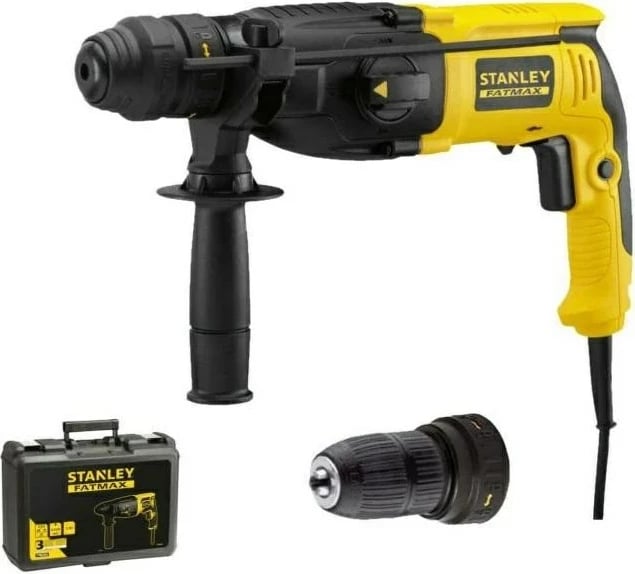 Çekiç rrotullues STANLEY 26/3-H210KQS, SDS+, 800W, 2.4 J, me valixhe, verdhë/zezë