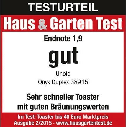 Toaster UNOLD Onyx Duplex 4 feta, 1400W, inox/zi