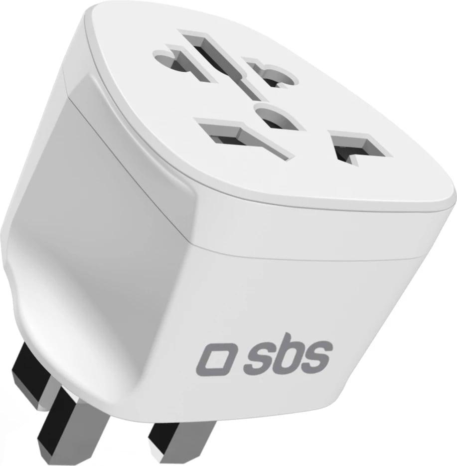 Adapter udhëtimi, SBS, hyrje prizë UK në dalje universale, 10 A 2500 W, e bardhë