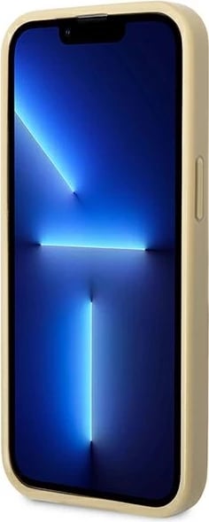 Mbështjellës Guess GUHCP14LHGGSHD për iPhone 14 Pro 6.1", hardcase, Glitter Script, ari